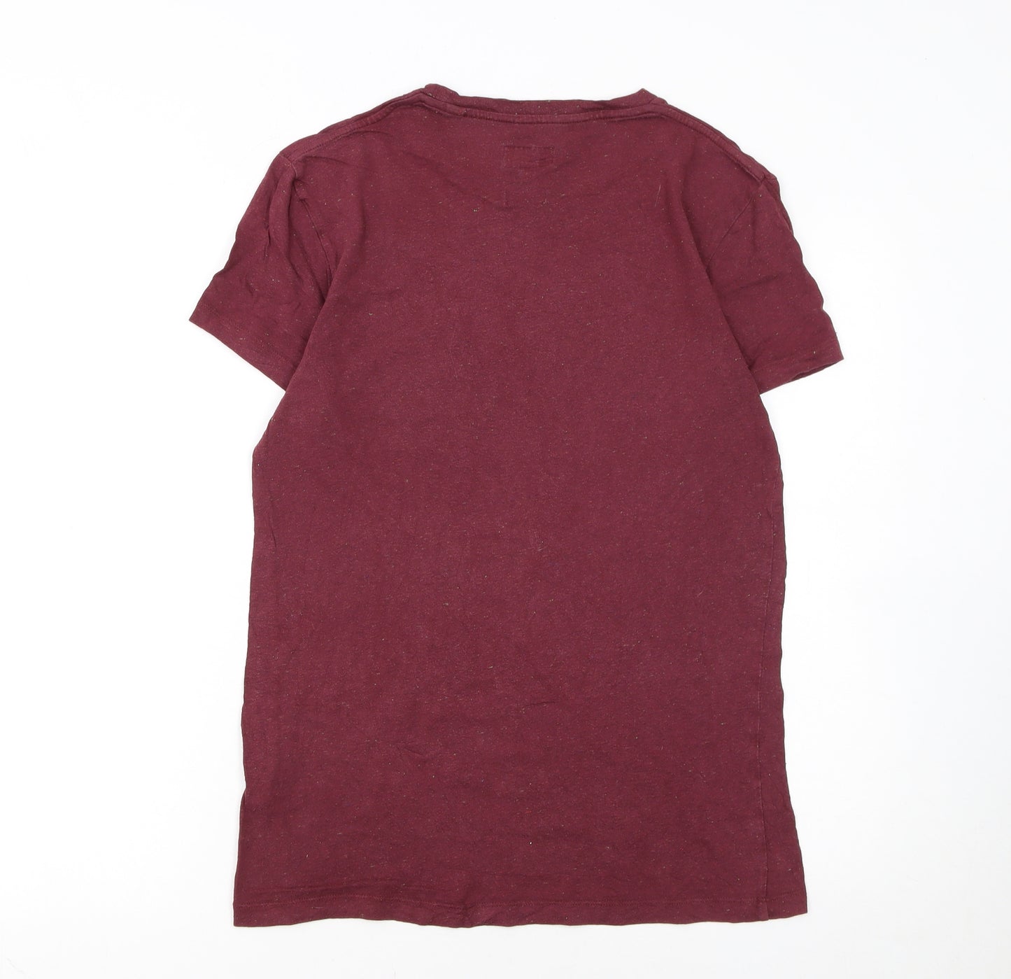 Jack Wills Men's Burgundy Crew Neck Short Sleeve T-Shirt XS