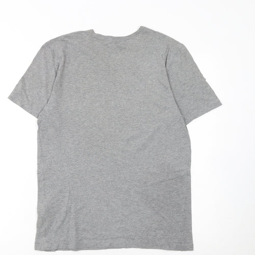 Hugo Boss Men's Grey Cotton Crew Neck Short Sleeve T-Shirt Size S