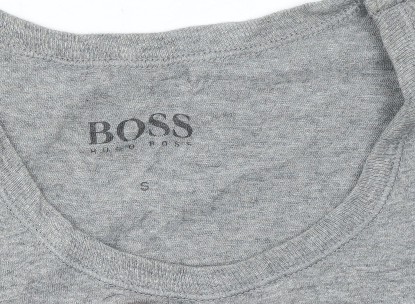 Hugo Boss Men's Grey Cotton Crew Neck Short Sleeve T-Shirt Size S