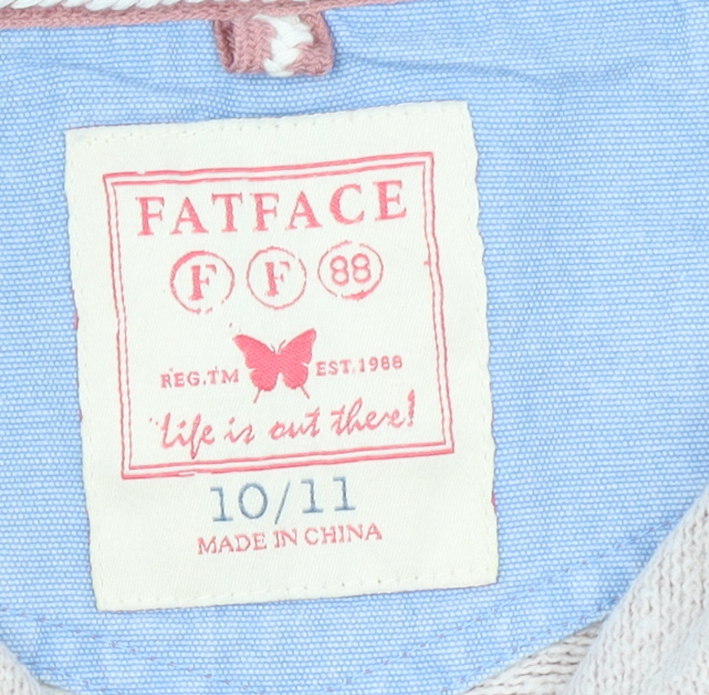 FatFace Girls Pink Half Zip Sweatshirt 10-11 Years Cotton Casual Top