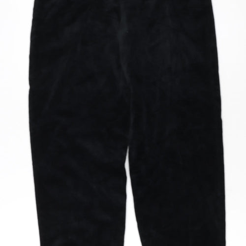 Le Galline Italia Women's Black Wool Blend High Waist Tapered Trousers Size 10