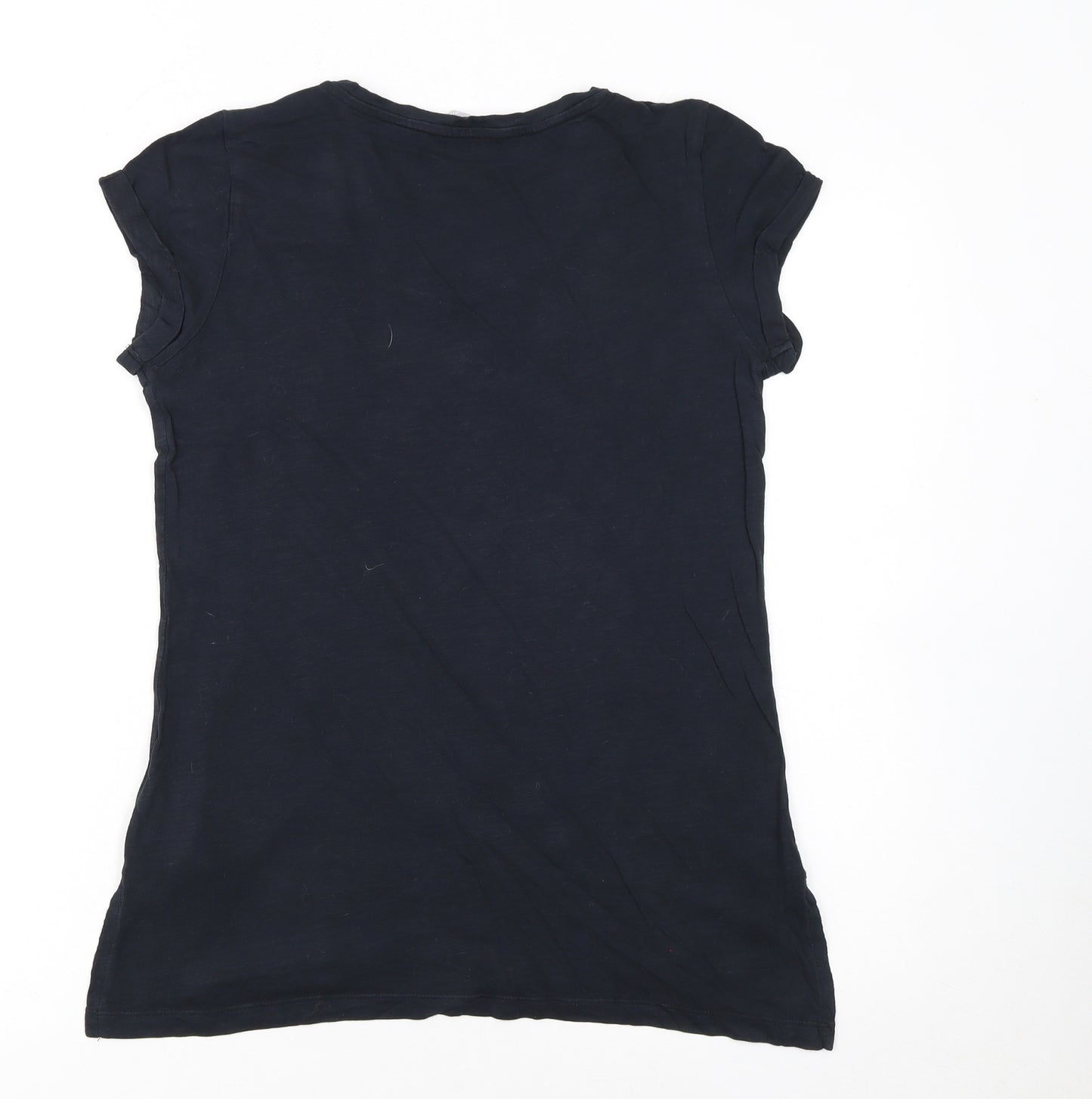 Red Herring Womens Black Floral Festival T-Shirt Size 8