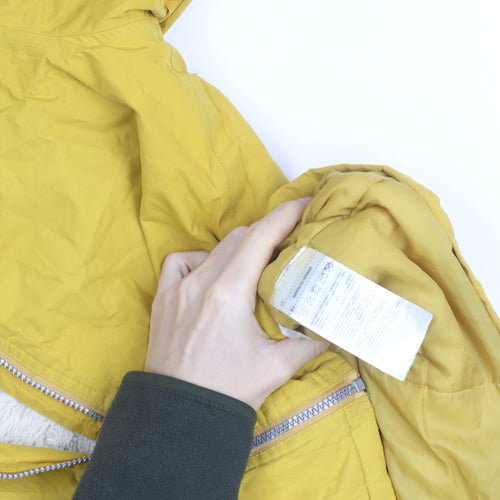 Regatta Women's Yellow Hooded Parka Jacket Size 10 Lined Waterproof Coat