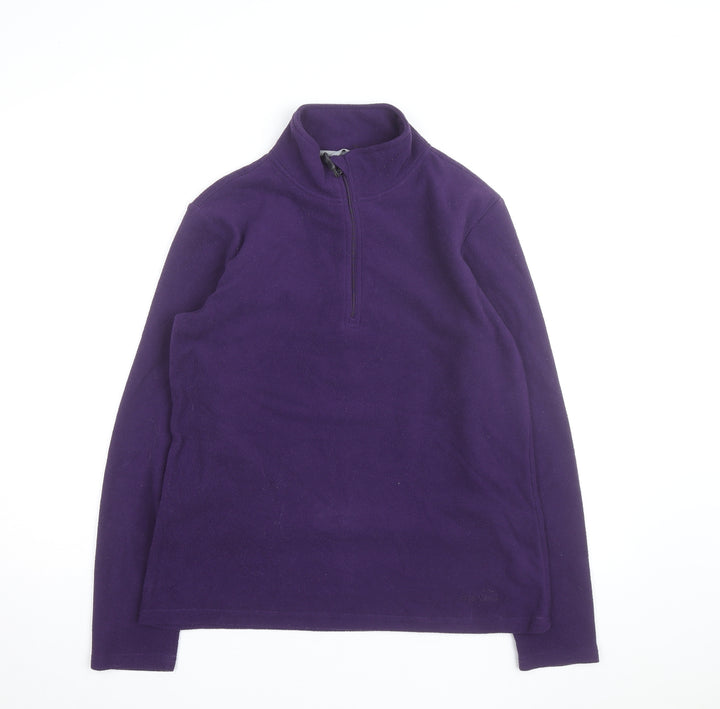 Peter Storm Women's Purple Fleece 1/4 Zip Pullover Sweatshirt Size 14