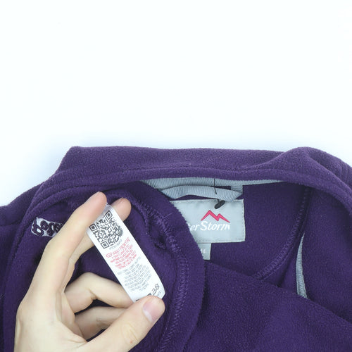 Peter Storm Women's Purple Fleece 1/4 Zip Pullover Sweatshirt Size 14
