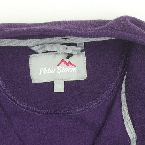 Peter Storm Women's Purple Fleece 1/4 Zip Pullover Sweatshirt Size 14
