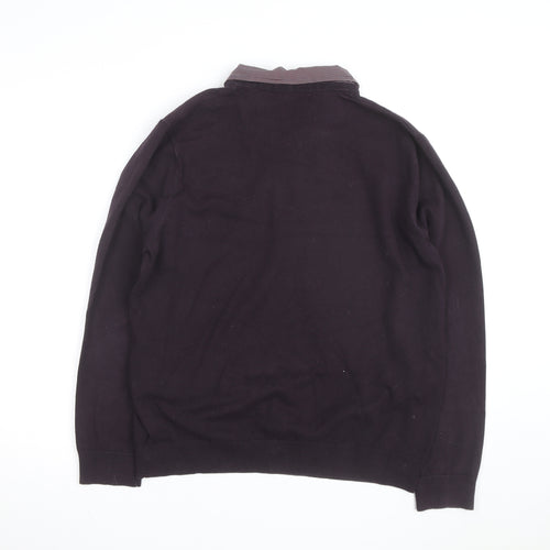Marks and Spencer Men’s Brown V-Neck Pullover Jumper Size L Classic Fit