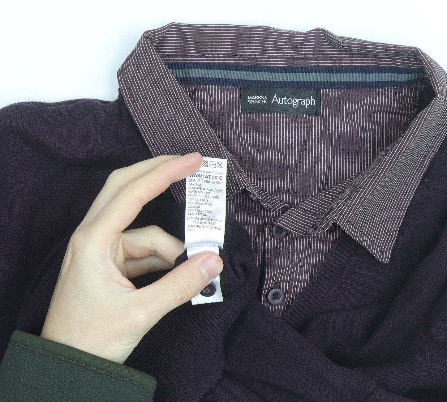 Marks and Spencer Men’s Brown V-Neck Pullover Jumper Size L Classic Fit