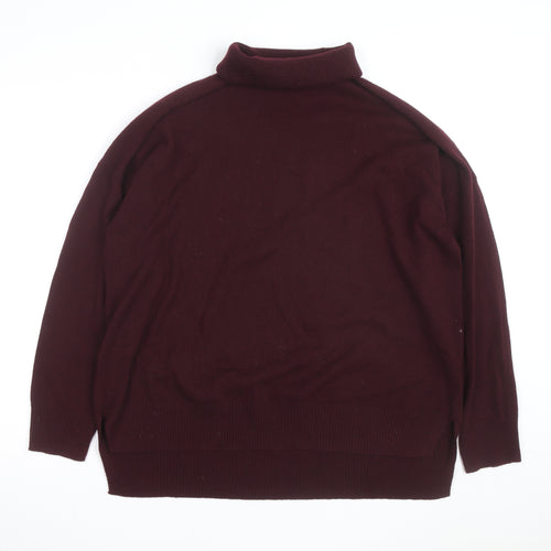 Whistles Mens Red Roll Neck Wool Cashmere Jumper Size L