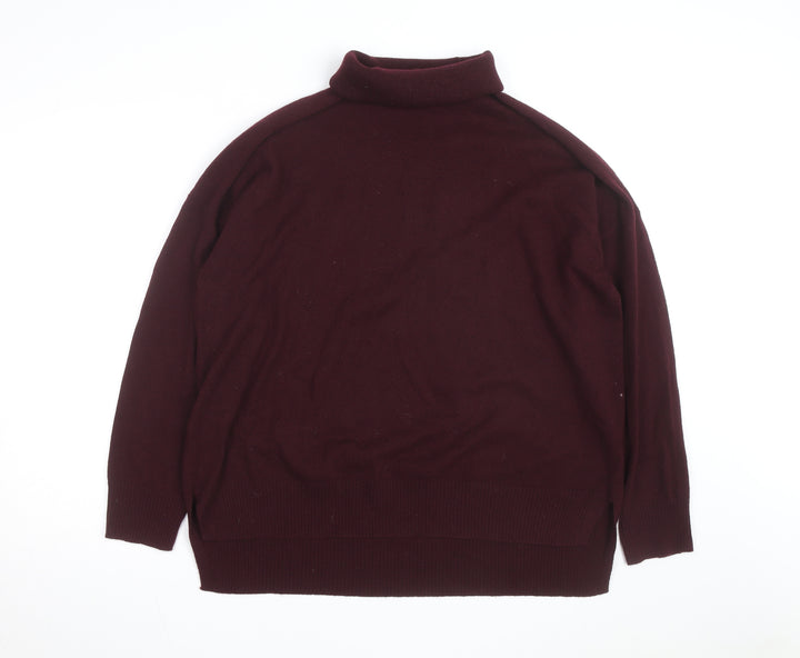 Whistles Mens Red Roll Neck Wool Cashmere Jumper Size L