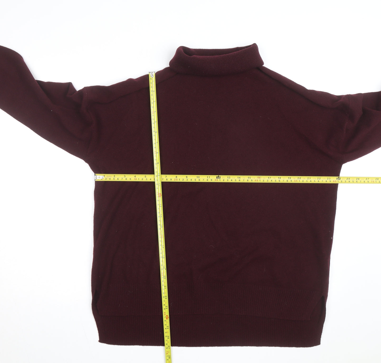 Whistles Mens Red Roll Neck Wool Cashmere Jumper Size L