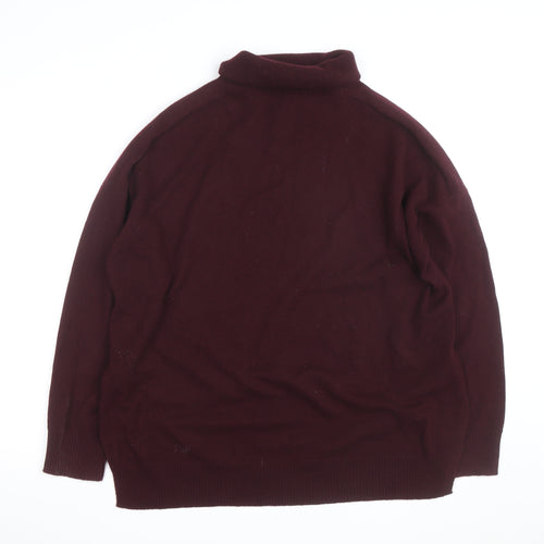 Whistles Mens Red Roll Neck Wool Cashmere Jumper Size L