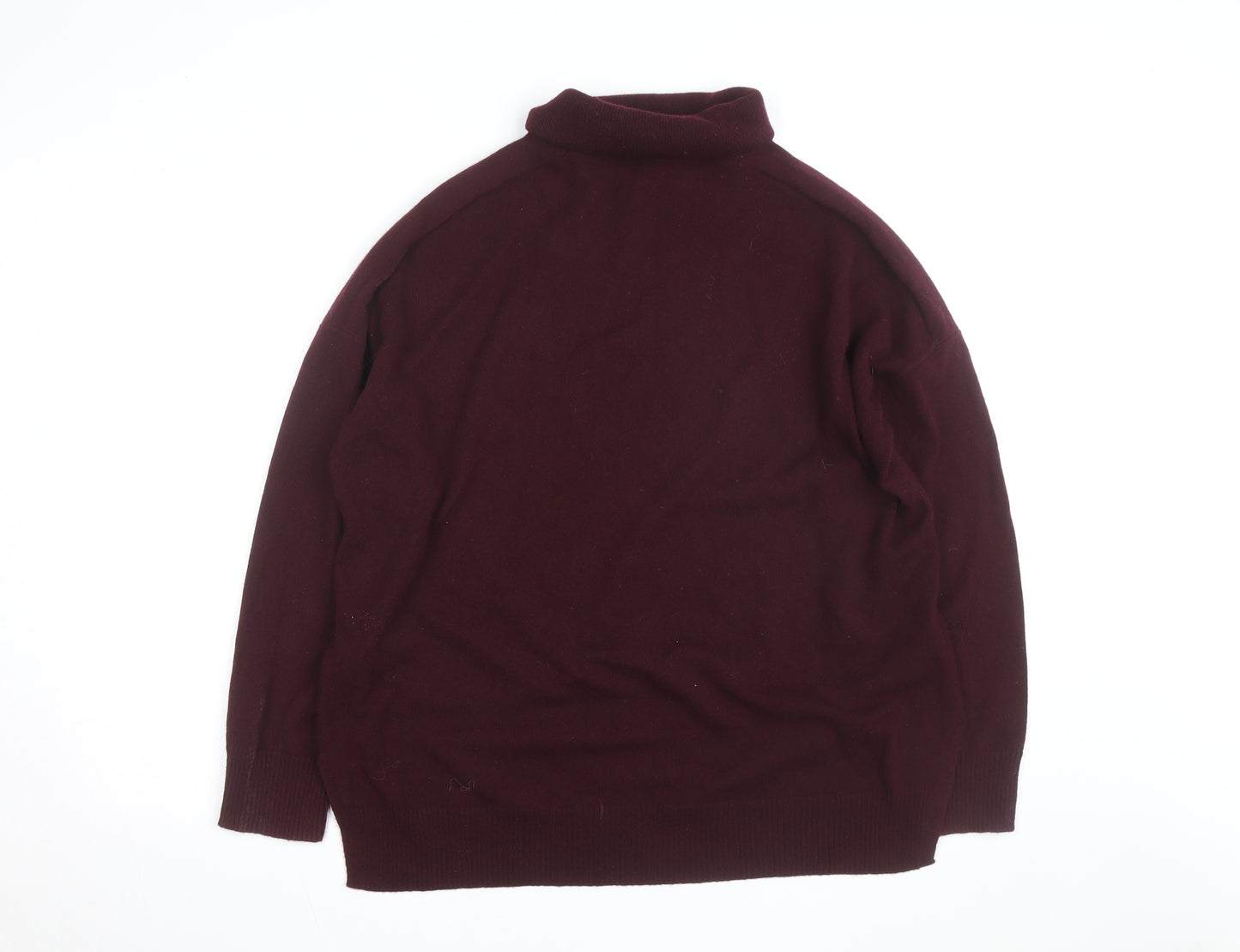 Whistles Mens Red Roll Neck Wool Cashmere Jumper Size L
