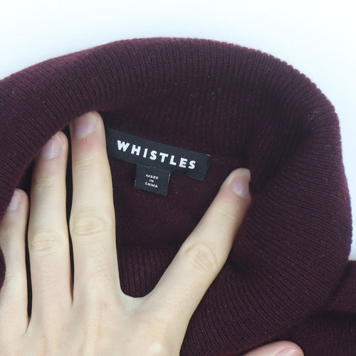 Whistles Mens Red Roll Neck Wool Cashmere Jumper Size L