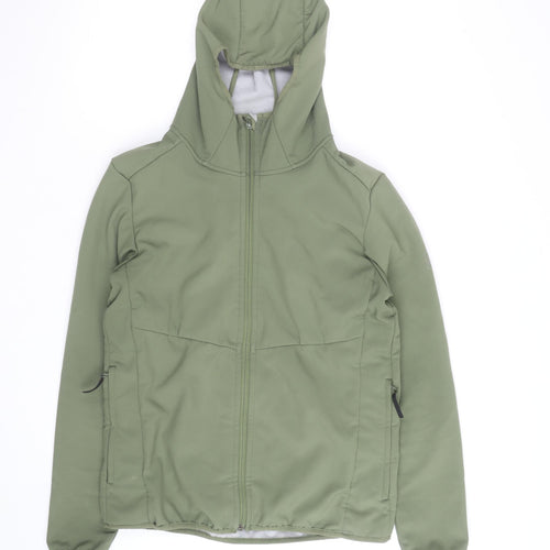 Jack Wolfskin Men's Green Softshell Hooded Outdoor Jacket Size M