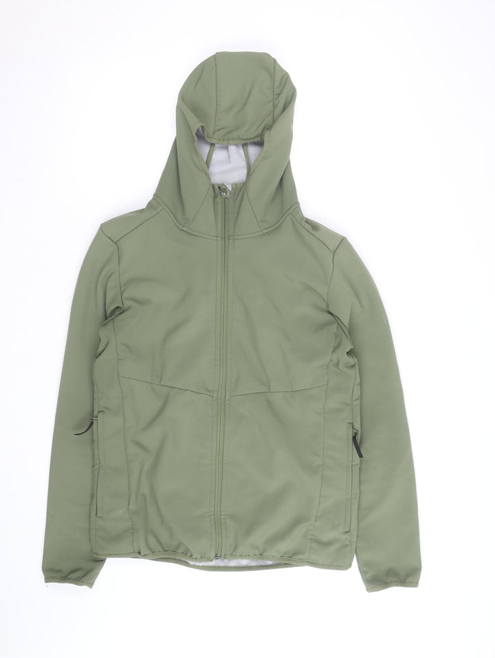 Jack Wolfskin Men's Green Softshell Hooded Outdoor Jacket Size M