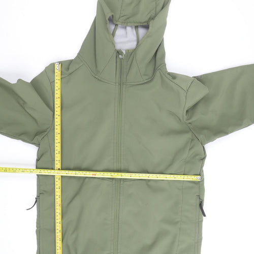 Jack Wolfskin Men's Green Softshell Hooded Outdoor Jacket Size M