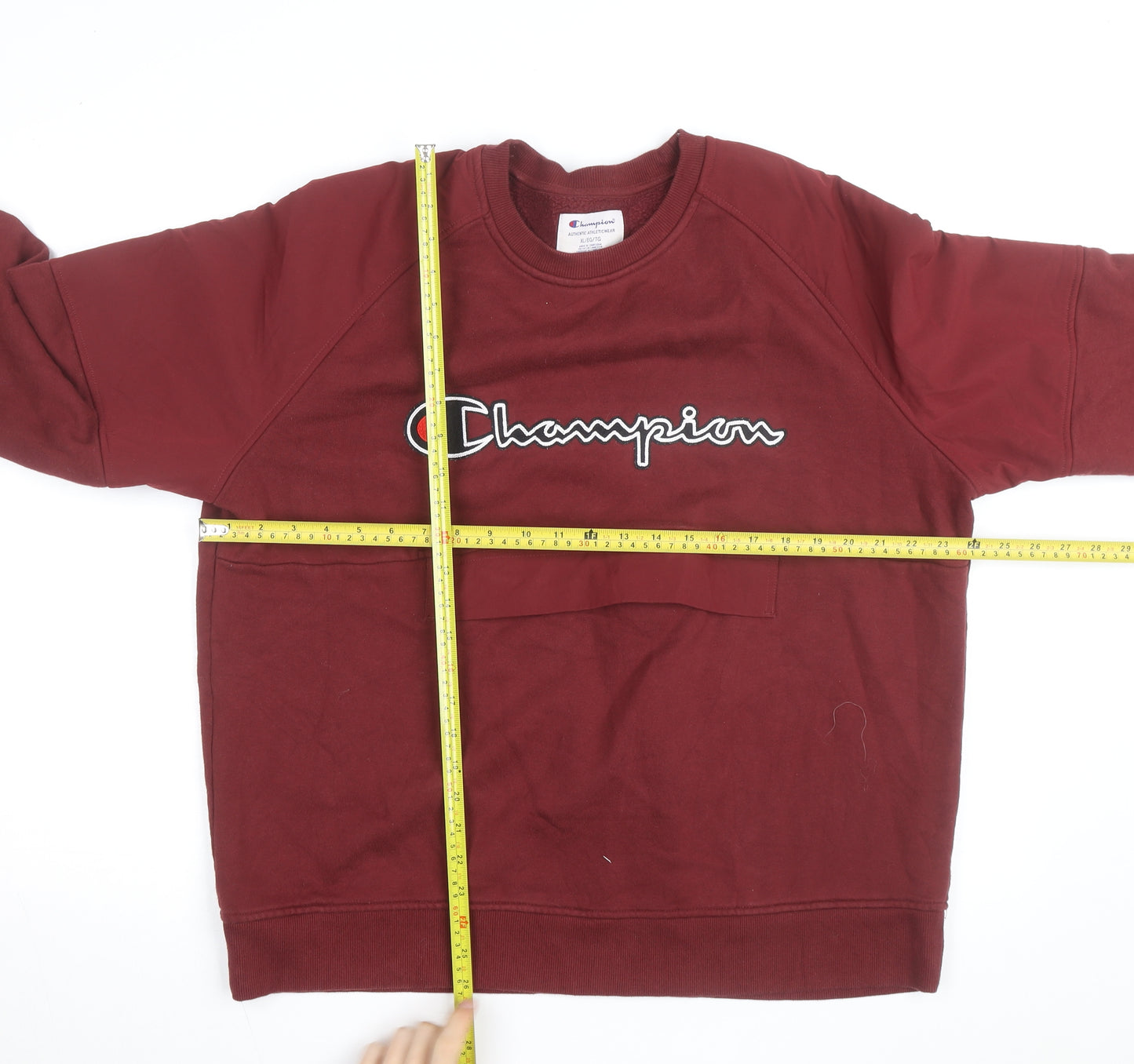 Champion Men's Red XL Pullover Sweatshirt Crew Neck Logo Fleece