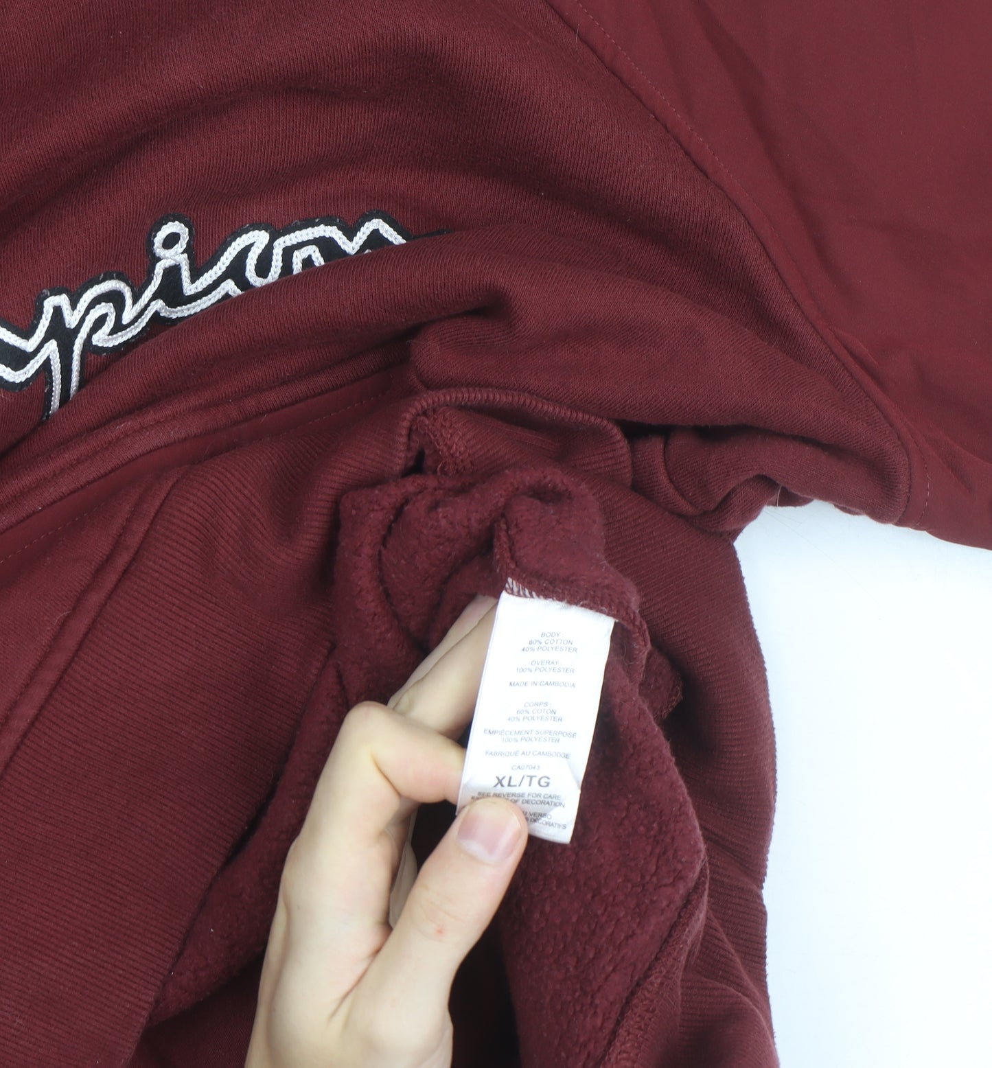 Champion Men's Red XL Pullover Sweatshirt Crew Neck Logo Fleece