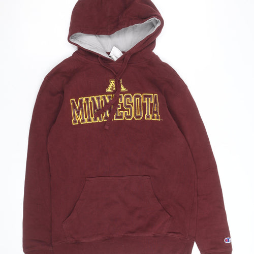 Champion Men's Red Minnesota Pullover Hoodie Size S Fleece Sweatshirt