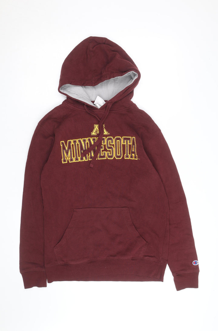 Champion Men's Red Minnesota Pullover Hoodie Size S Fleece Sweatshirt