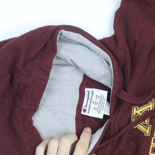 Champion Men's Red Minnesota Pullover Hoodie Size S Fleece Sweatshirt