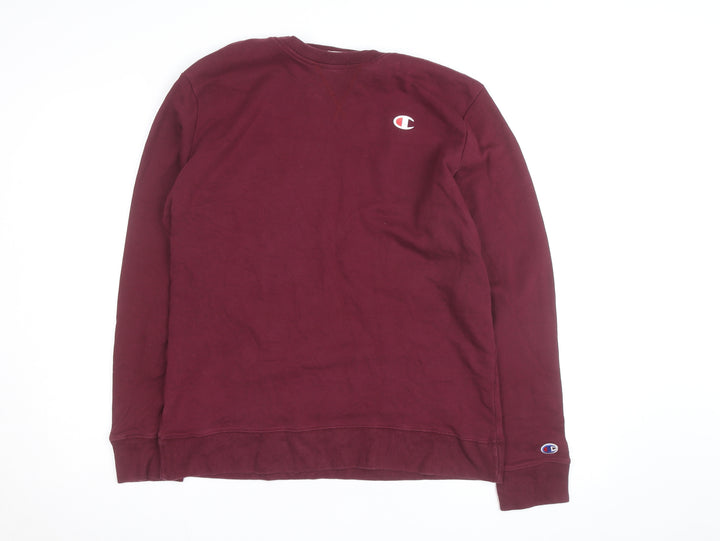 Champion Men's Red Crew Neck Pullover Sweatshirt Size M