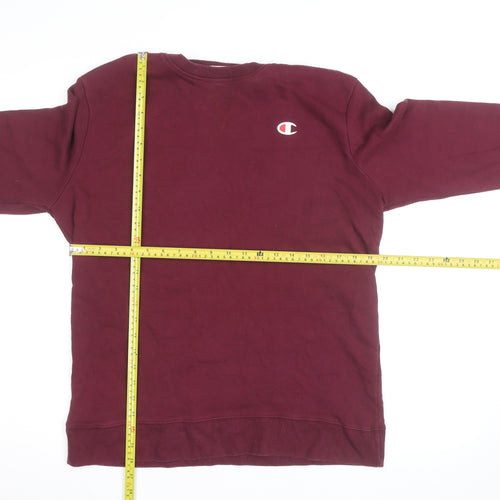 Champion Men's Red Crew Neck Pullover Sweatshirt Size M
