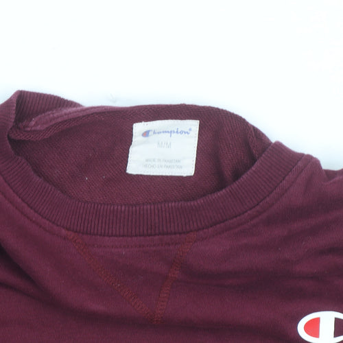 Champion Men's Red Crew Neck Pullover Sweatshirt Size M