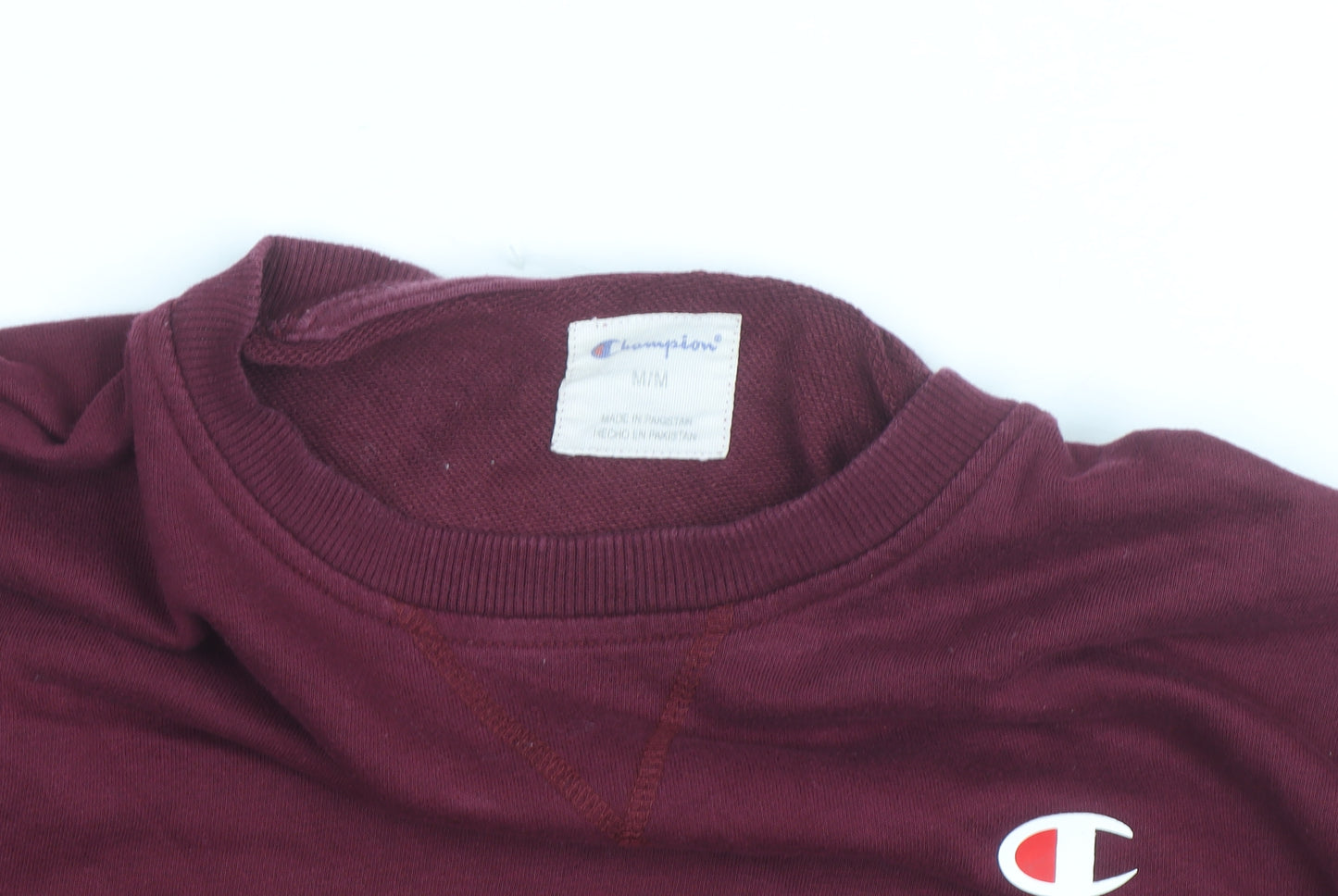 Champion Men's Red Crew Neck Pullover Sweatshirt Size M