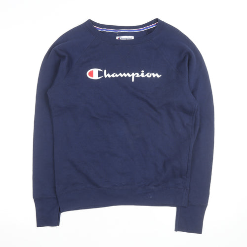Champion Men's Navy Blue Crew Neck Sweatshirt Size S Cotton Blend
