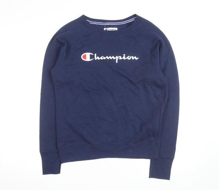 Champion Men's Navy Blue Crew Neck Sweatshirt Size S Cotton Blend
