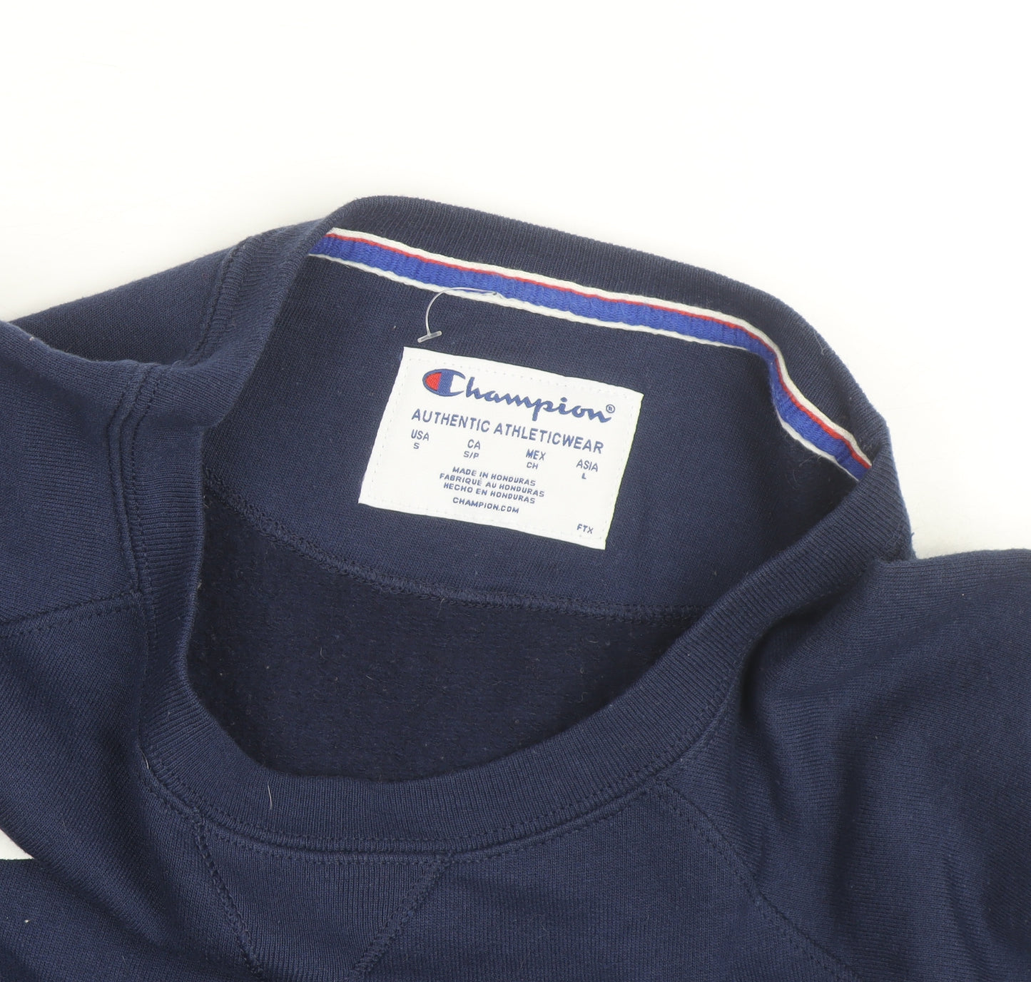 Champion Men's Navy Blue Crew Neck Sweatshirt Size S Cotton Blend