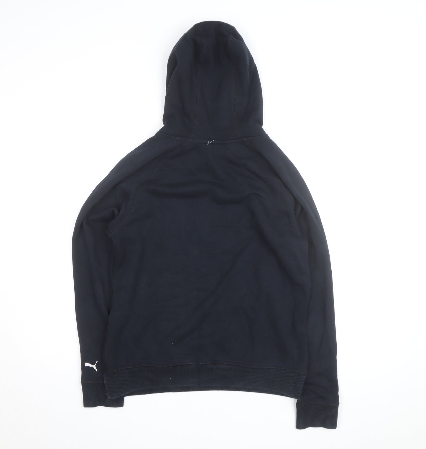 Puma Mens Black Pullover Hoodie L Logo Graphic Athletic Sweatshirt