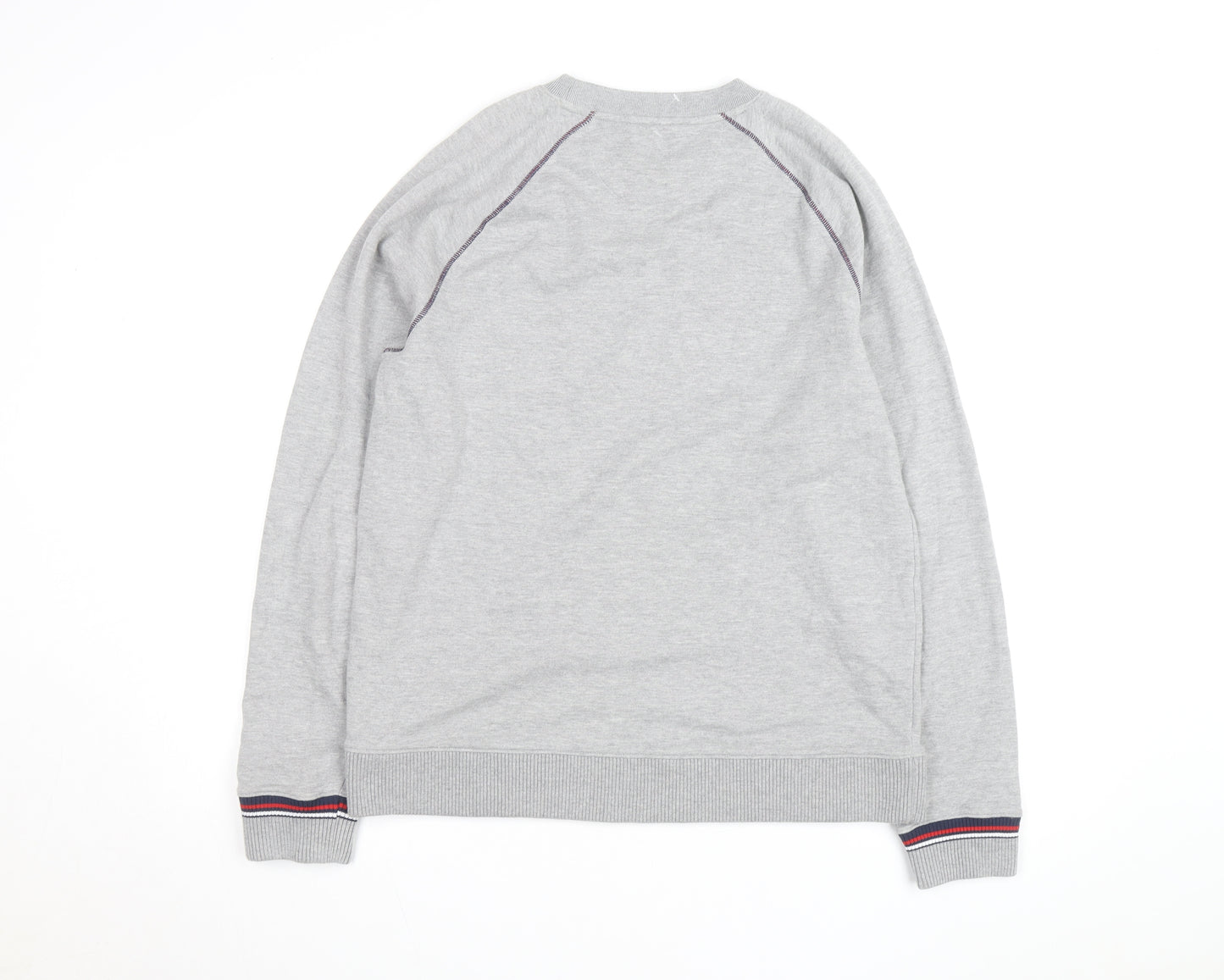 Fila Men's Grey Logo Crew Neck Pullover Sweatshirt M