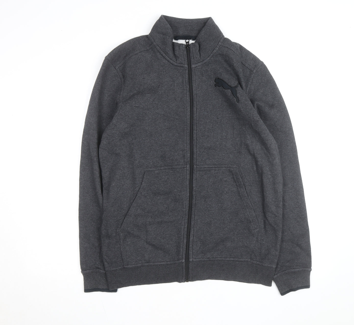 Puma Men's Grey Full Zip Sweatshirt M Regular Fit Fleece