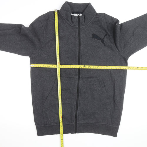Puma Men's Grey Full Zip Sweatshirt M Regular Fit Fleece