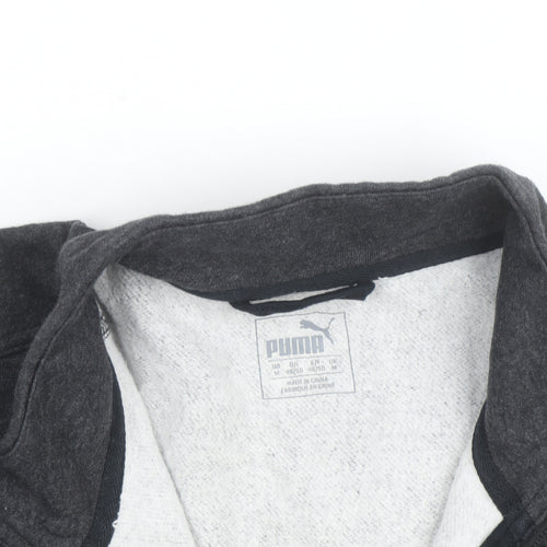 Puma Men's Grey Full Zip Sweatshirt M Regular Fit Fleece