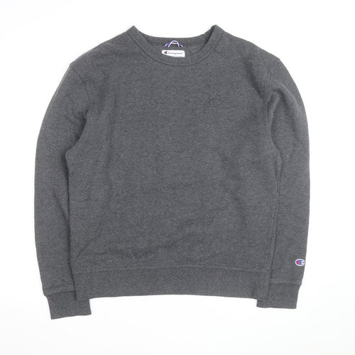 Champion Men's Grey M Pullover Sweatshirt Fleece Crew Neck
