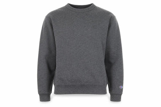 Front view of Champion Men's Grey M Pullover Sweatshirt Fleece Crew Neck