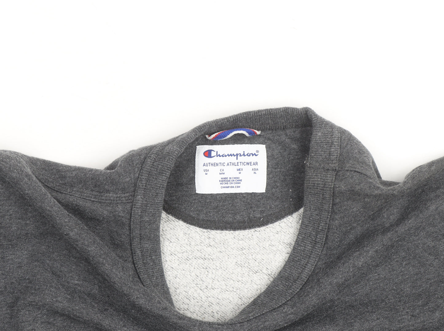 Champion Men's Grey M Pullover Sweatshirt Fleece Crew Neck