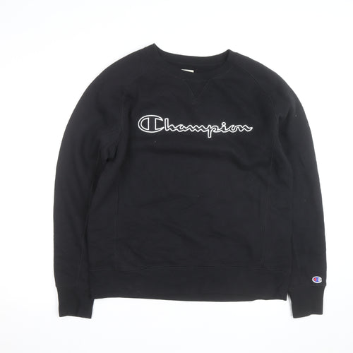 Champion Men's Black Medium Pullover Sweatshirt Crew Neck