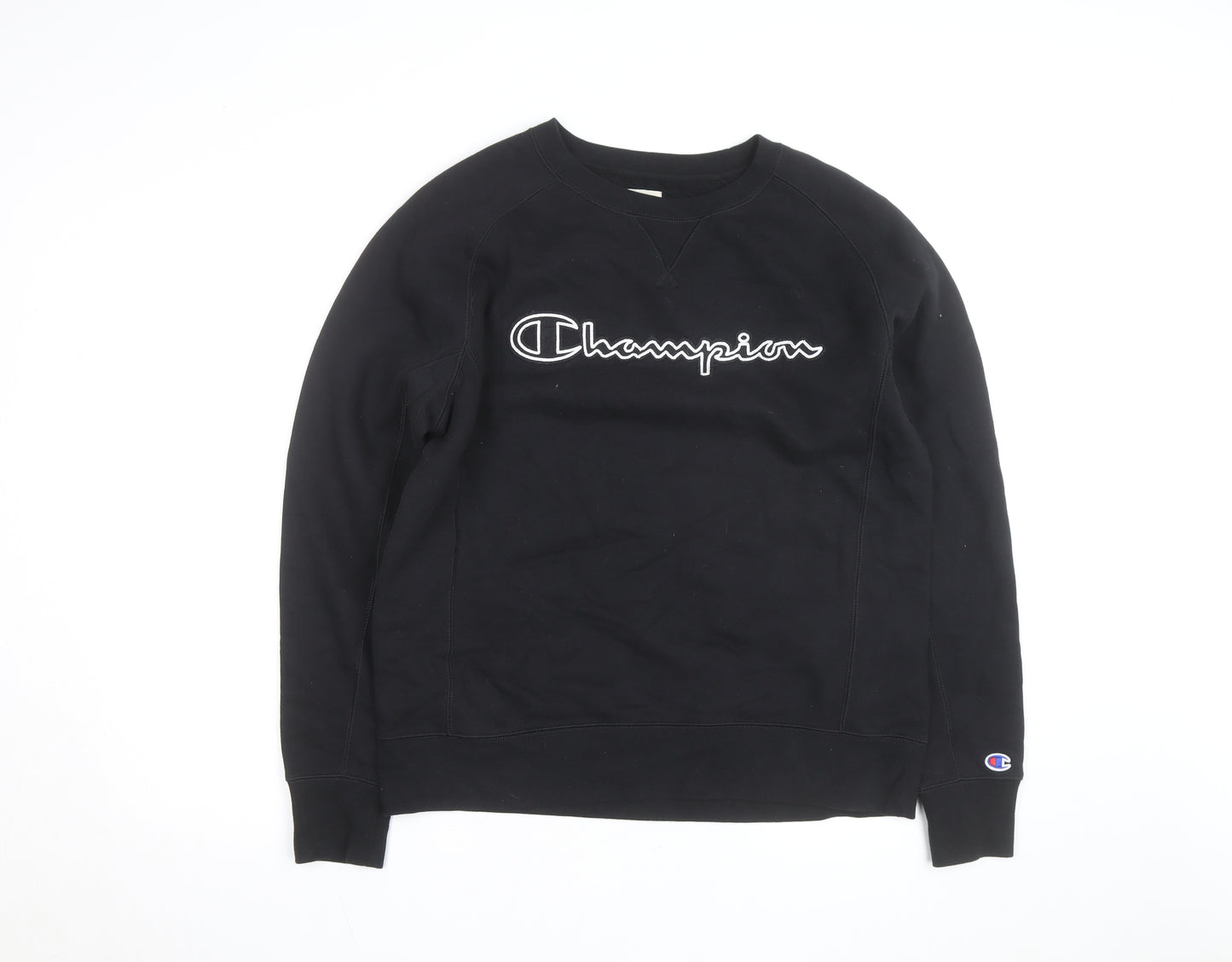 Champion Men's Black Medium Pullover Sweatshirt Crew Neck