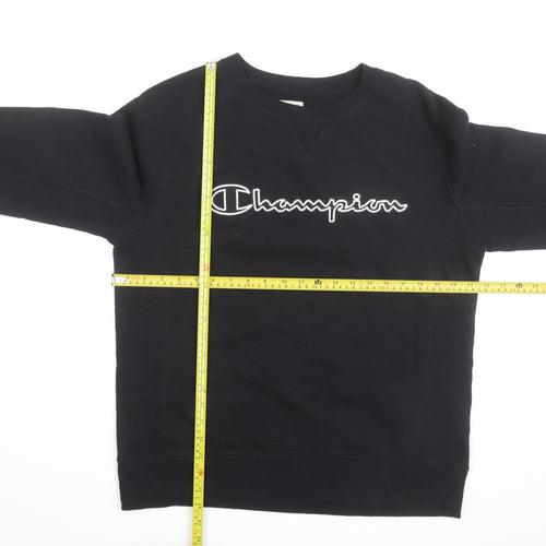 Champion Men's Black Medium Pullover Sweatshirt Crew Neck