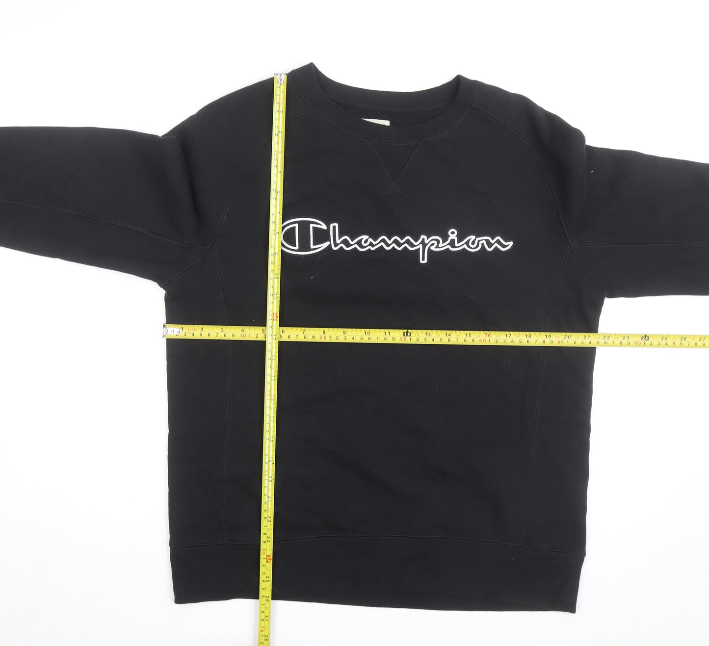 Champion Men's Black Medium Pullover Sweatshirt Crew Neck