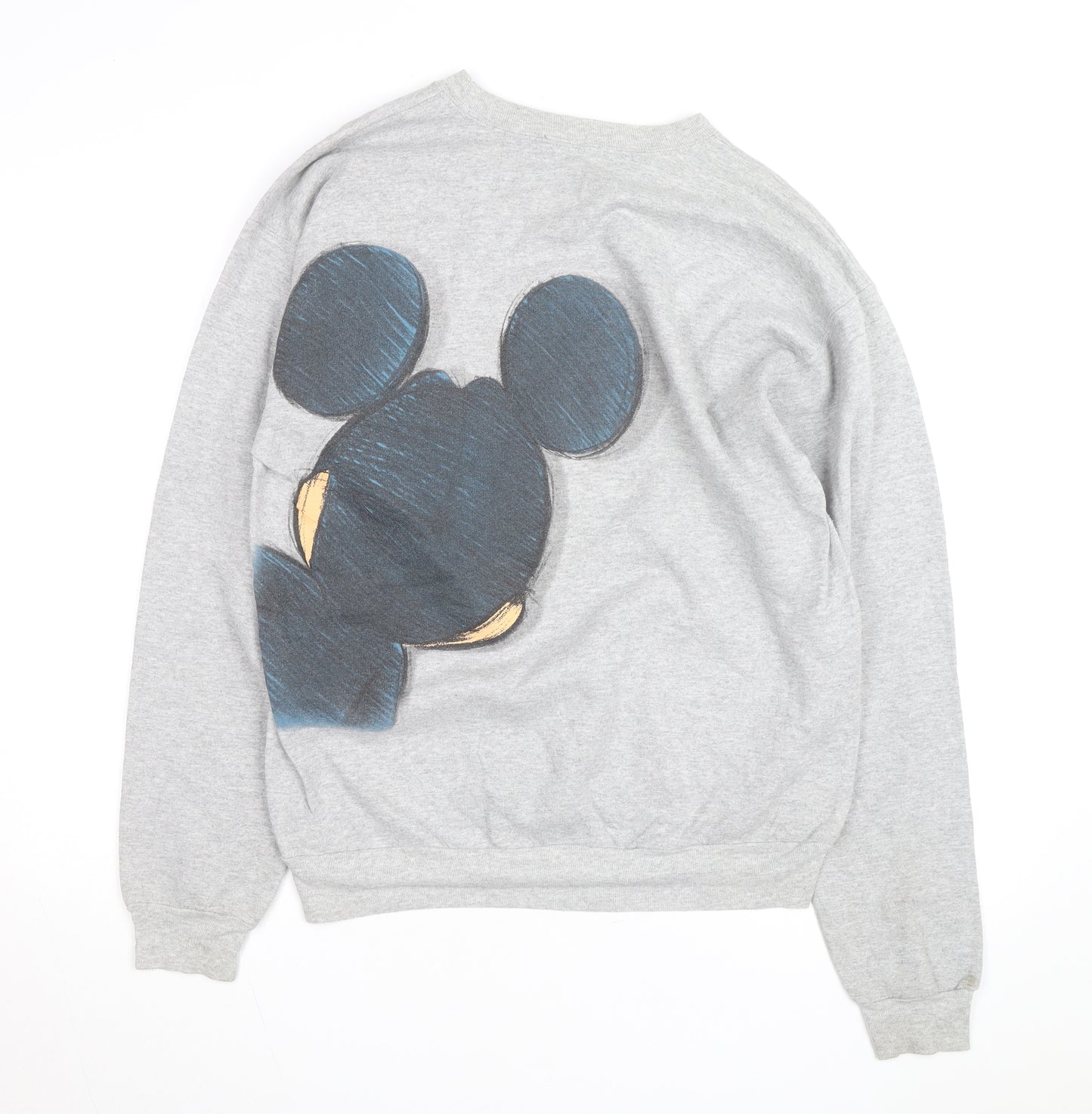 Disney Hanes Womens Grey Mickey Mouse Pullover Sweatshirt M