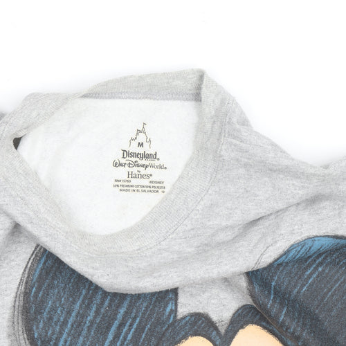 Disney Hanes Womens Grey Mickey Mouse Pullover Sweatshirt M