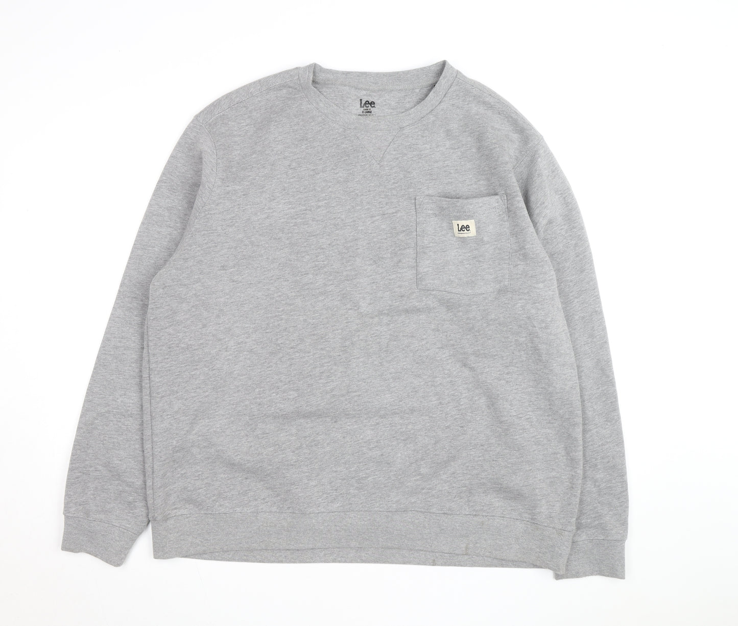 Lee Men's Grey XL Classic Fit Pullover Sweatshirt