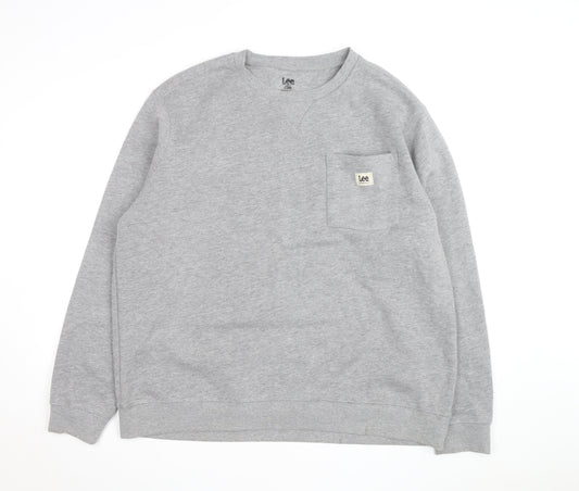 Lee Men's Grey XL Classic Fit Pullover Sweatshirt