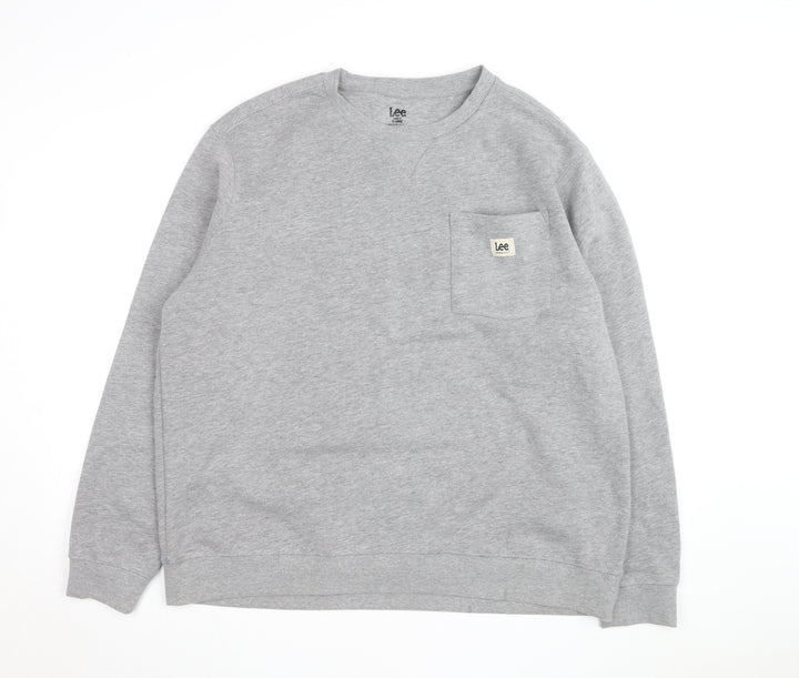 Lee Men's Grey XL Classic Fit Pullover Sweatshirt